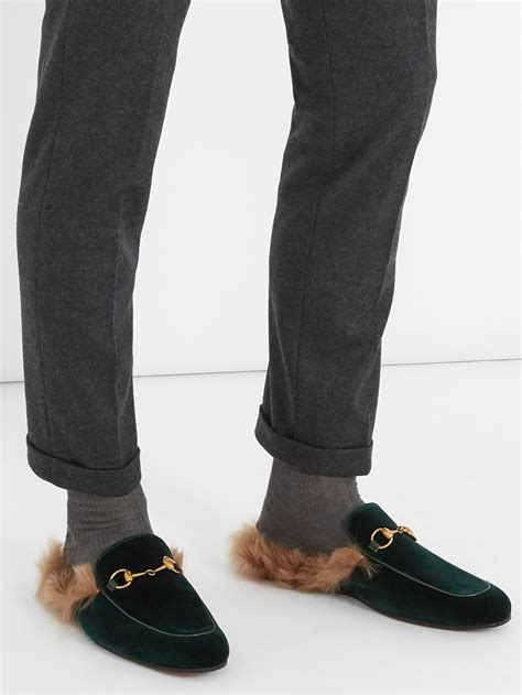 gucci fur loafer|gucci fur loafers plaid.